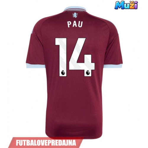 Lacne Muži Futbalové dres Aston Villa Pau Torres #14 2026-27 Krátky Rukáv - Domáci